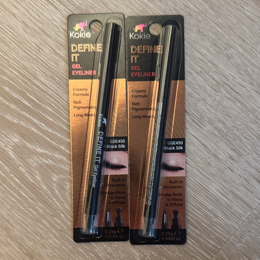 Kokie Define It Gel Eyeliner - Black Silk (2-pack)